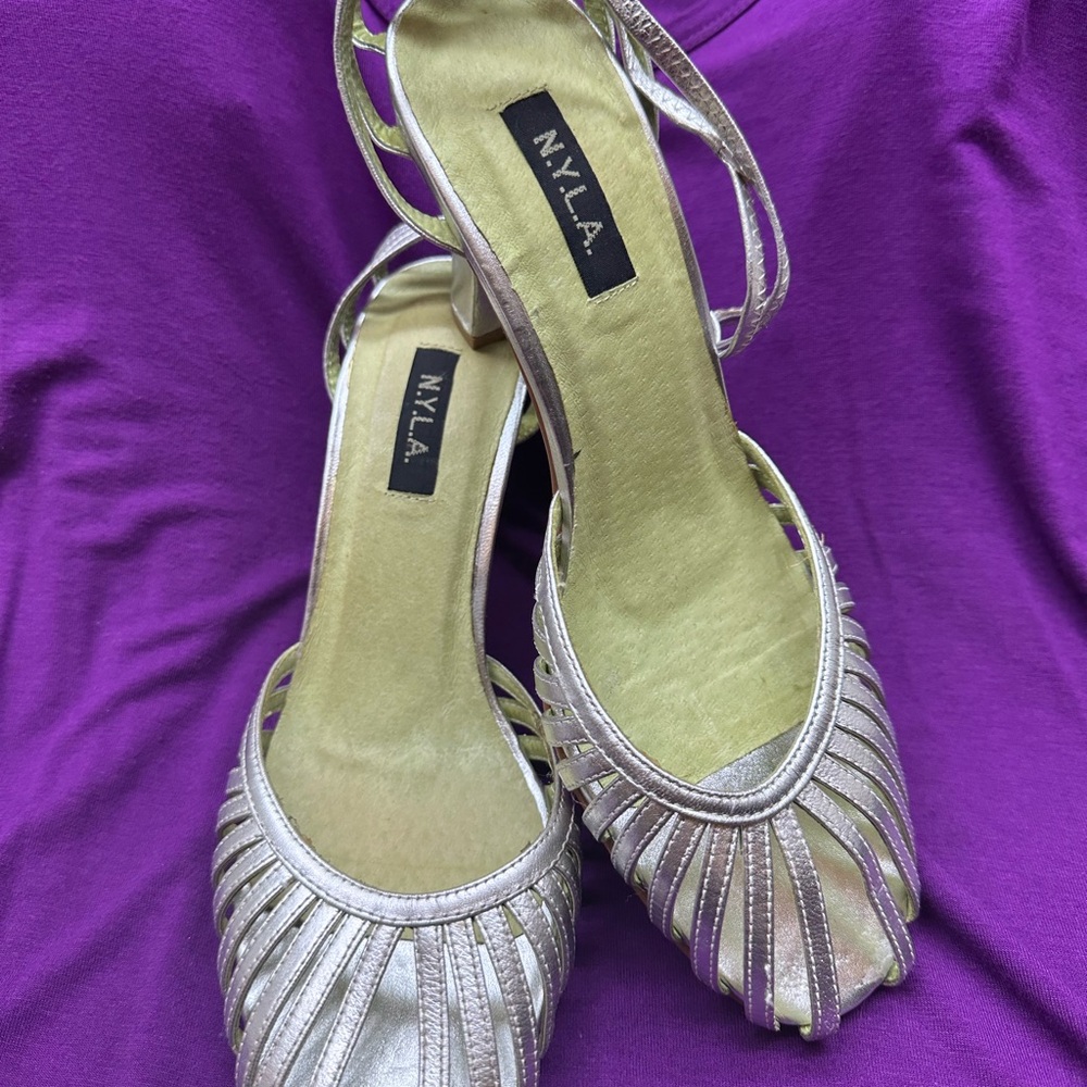 Silver Metallic Heels